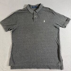 Polo Ralph Lauren Gray Polo Shirt Short Sleeve Men's‎ Size XLCasual Classic
